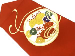 リサイクル　塩瀬桐模様刺繍名古屋帯